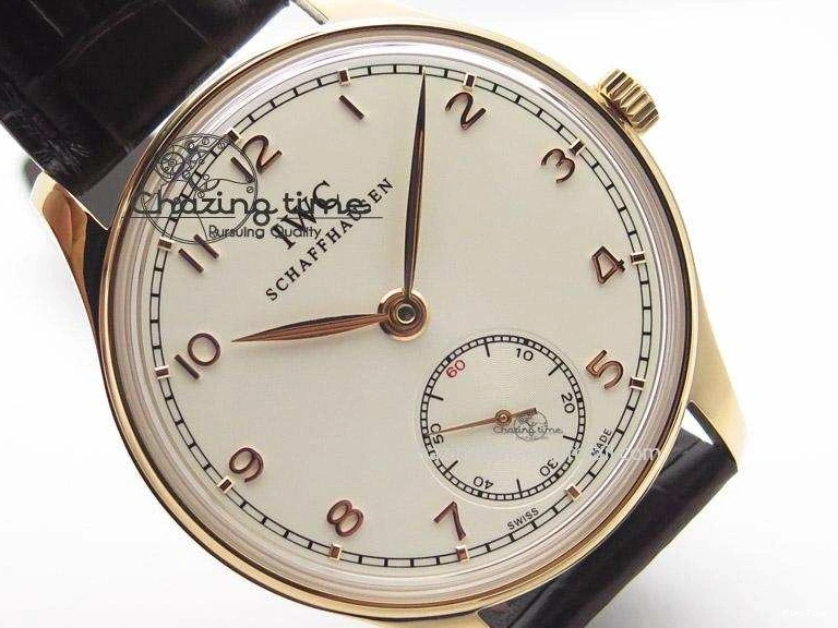 MIROTIME 0207 Compact Portuguese IW545409 RG ZF 1:1 Best Edition White Dial On Brown Leather Strap A 7336